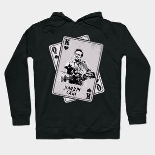 Retro Johnny Cash Style Card Hoodie